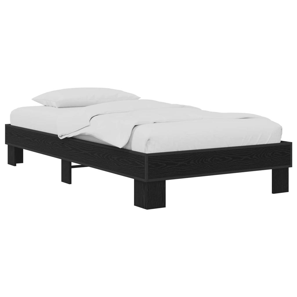 Bed Frame Black Oak 80 x 200 cm Engineered Wood