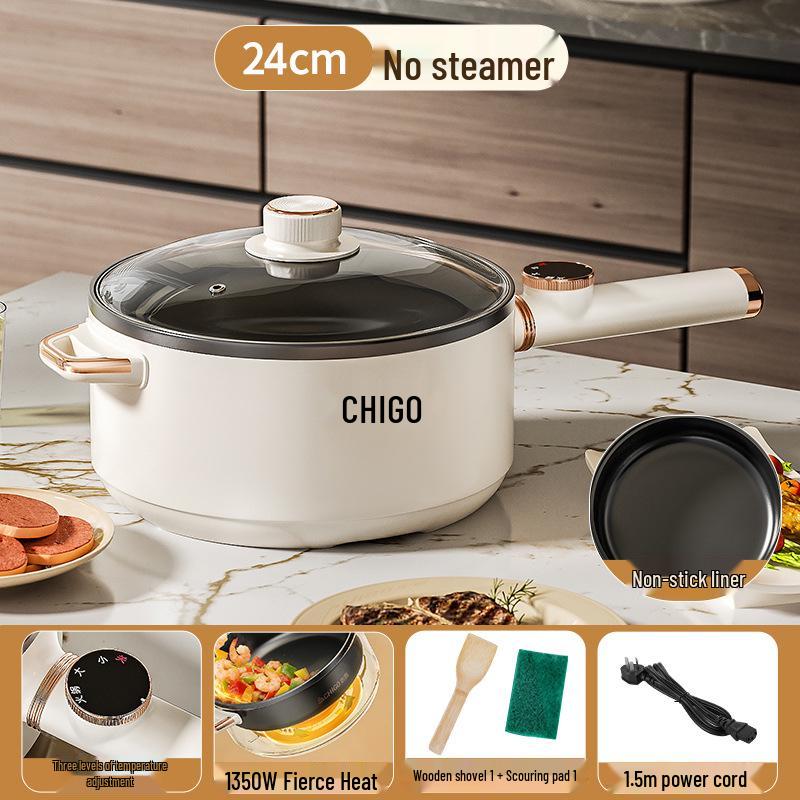 Zhigao 2L Multi-functional Electric Hot Pot & Non-stick Pan - Smart, Household, and Dorm-Friendly Multi-functional Electric Frying Pan