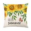 Summer Sunflower Pillow Cover Polyester Printed Living Room Sofa Decorative Cushion Cover Bedroom Pillow