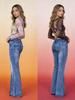 Vintage Spicy Girl Flare Pants: Slimming Elastic Denim Jeans for Women