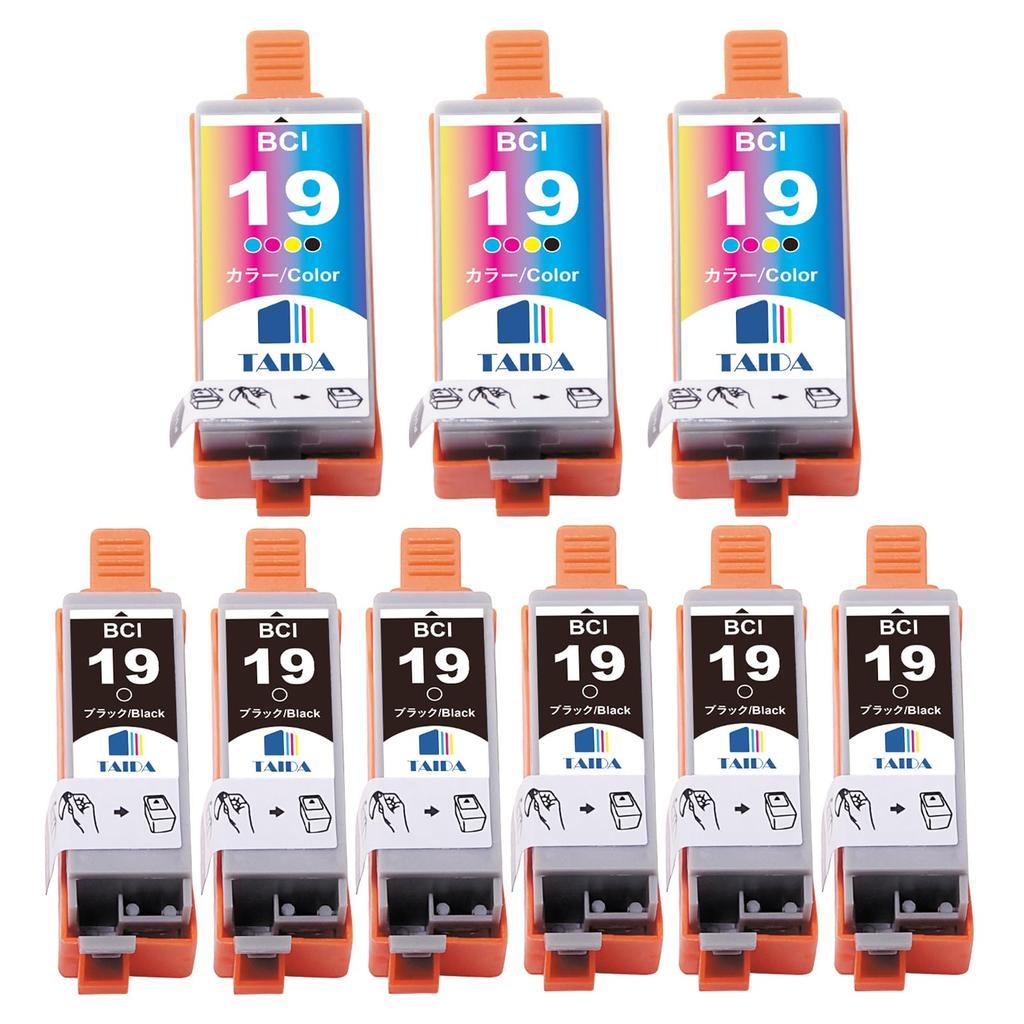 TAIDA Compatible Ink Cartridges for Canon and 6 3 Compatible with Canon and MINI360 Printers BCI-19 BCI-19BK BCI-19CLR (9-Pack, Blacks, Colors) TR153,