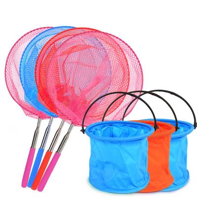 Kids' Telescopic Butterfly Net & Leakproof Folding Bucket Set for Beach and River Play
