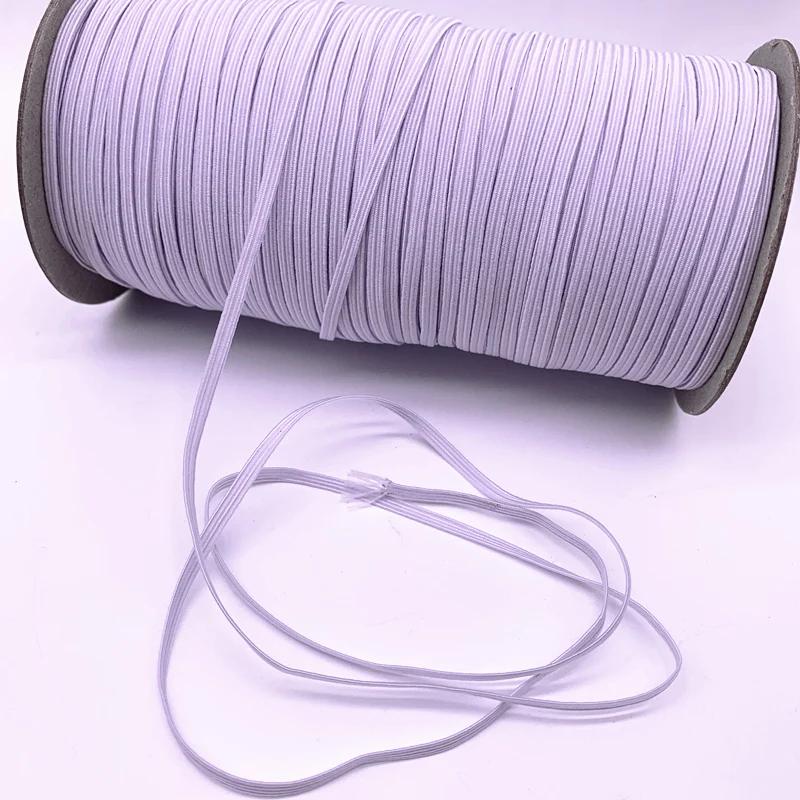 3/5/6/8/10/12mm 5 Yards/lot Hight Elastic Bands Spool Sewing Band Flat Elastic Cord White and Black Diy Handmade Accessories