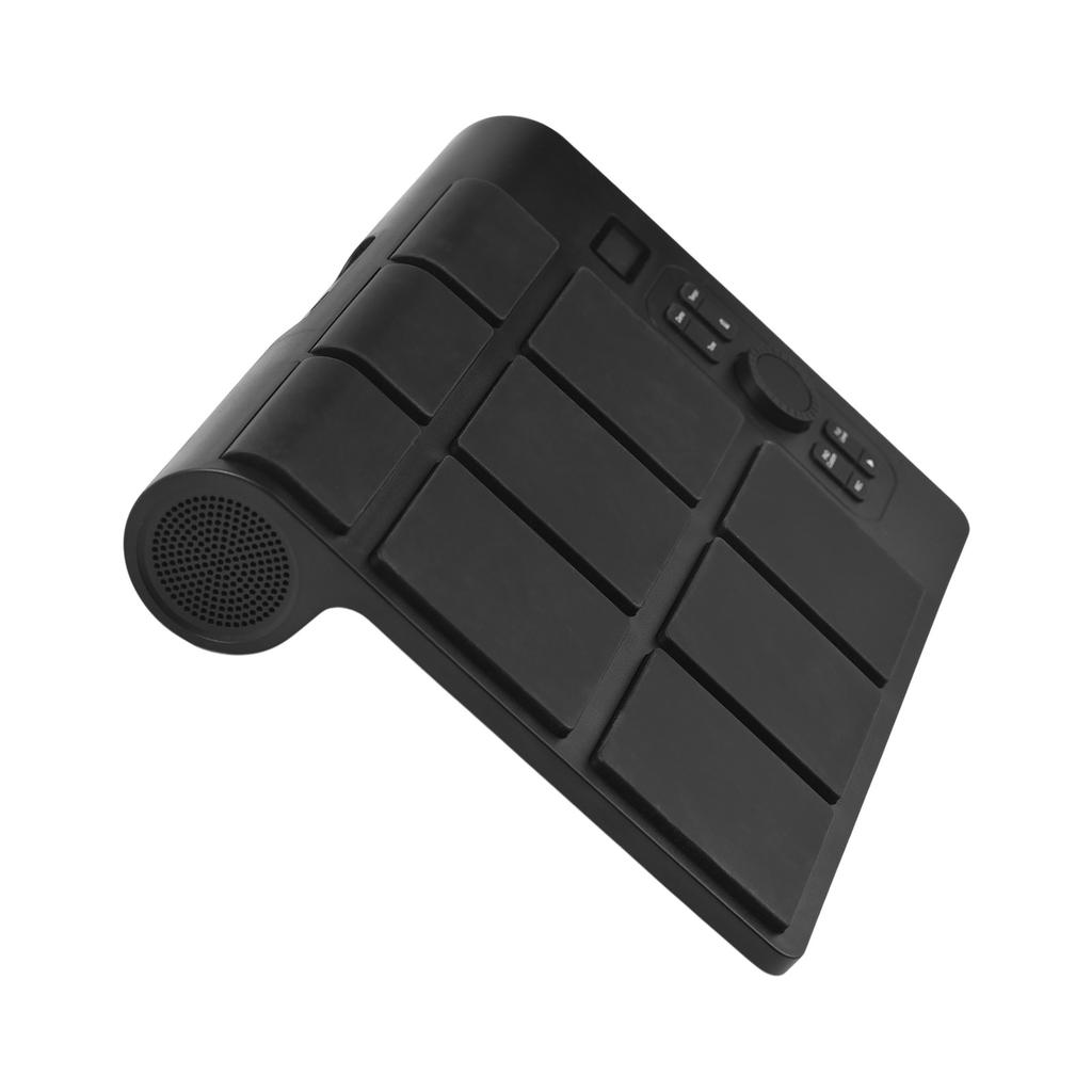 Electronic Tabletop Drum Set with 2 Speaker 9 Pads Color Lighting Supports BT MIDI Various Audio Connection LCD Display