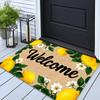 A Spring Lemon Blossom Scented Doormat To Welcome You Home, Suitable for Family Entrances, Kitchens, Living Rooms, Bathrooms, And Bedrooms - Rectangul