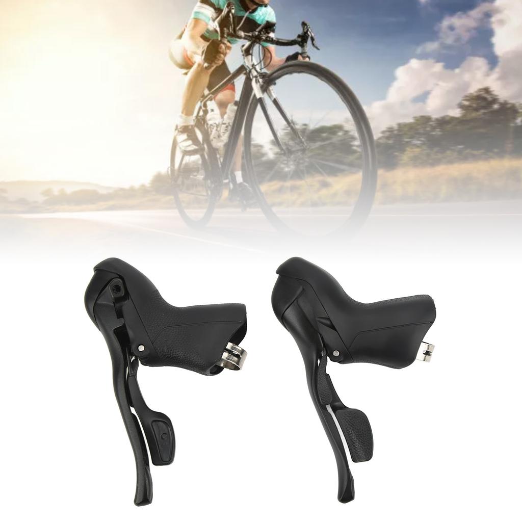 2Pcs 2x7 Speed Bike Shifter Brake Levers Aluminum Alloy PVC 7 8 9 Speed Bicycle Accessories Fit for Road Bike