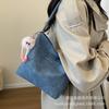 Portable Niuzi Cloth Bag Women's Summer 2025 New Trendy Korean Embroidered Underarm Bag Versatile Shoulder Bag Bucket Bag