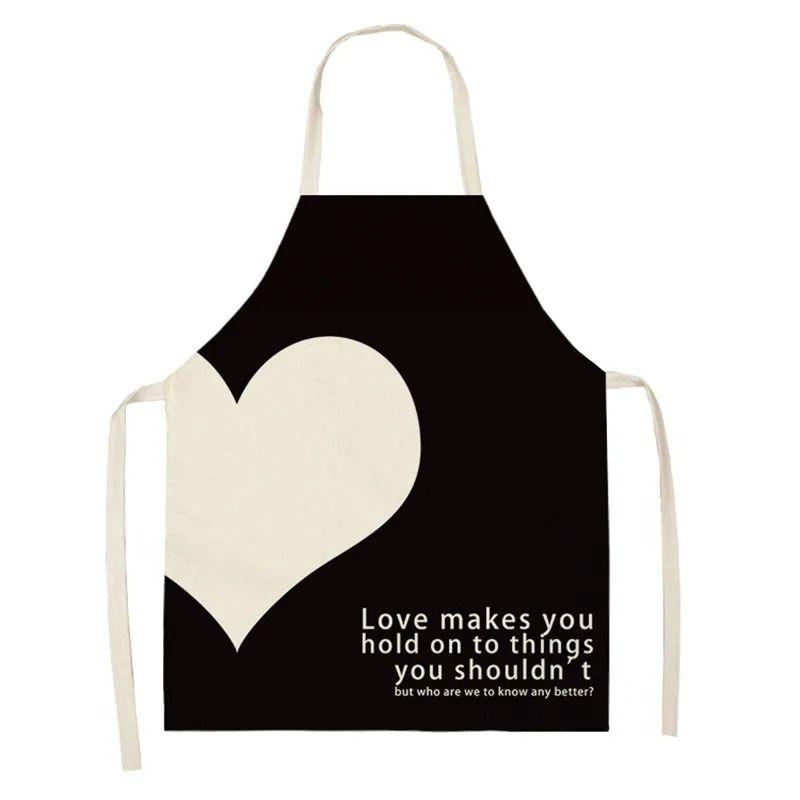 Love Couple Heart Shaped Parent-Child Apron Adult Sleeveless Kitchen Cleaning Home Chef Baking Waist Bian