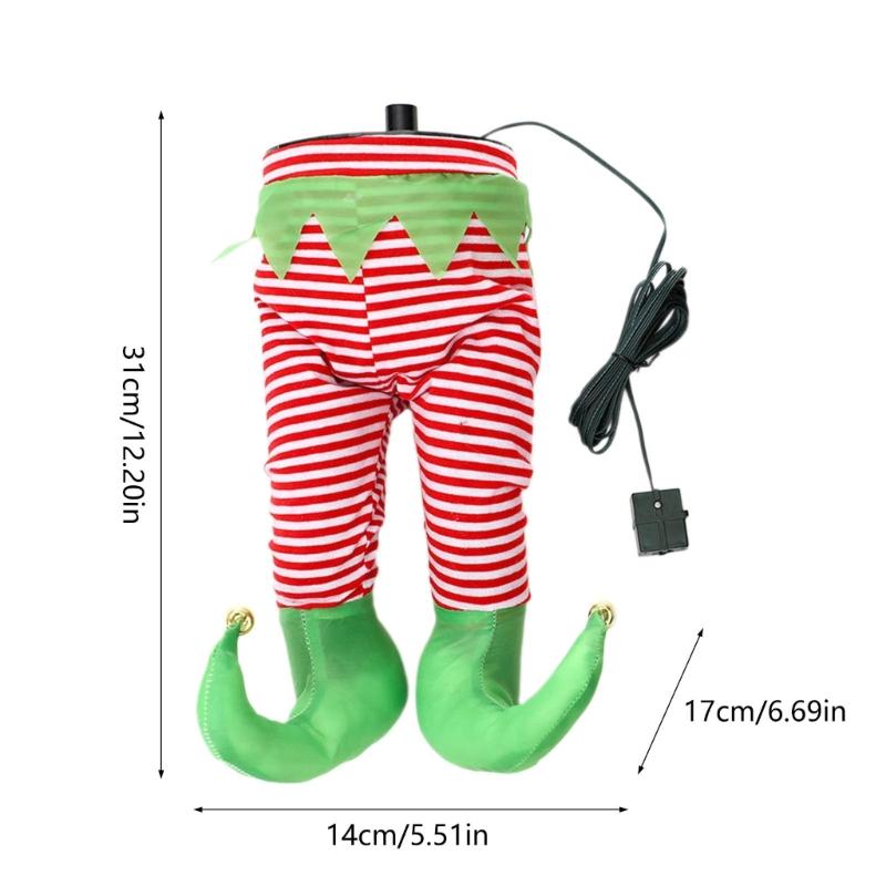 Accessoire Arbre de Noël Unique à Jambes Oscillantes Peluche Charme de Fête Décoration