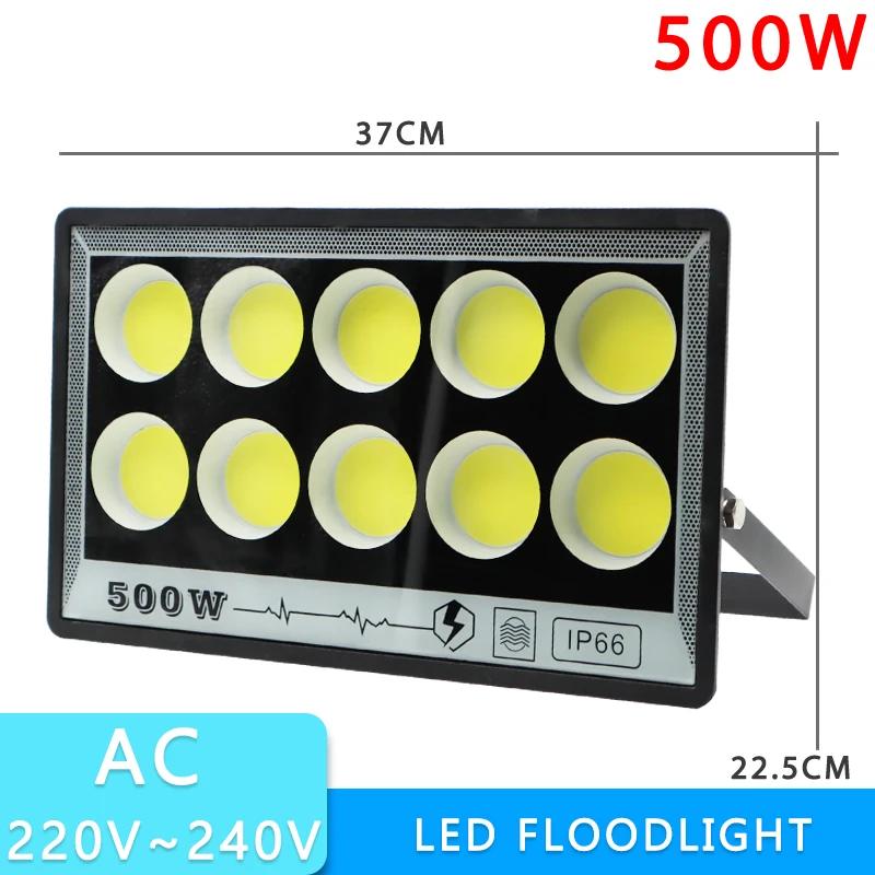 NEW 50/100/200/300/400/500W Led FloodLights AC 175-265V Outdoor Wall Flood lights Spotlight IP66 Waterproof LED Street Lamps HOT