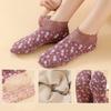 1 Pair Velvet Women Thermal Socks Autumn Winter Low Tube Warm Anti-slip Lace Trim Floor Socks