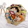 Paraguas Plegable Automático de la Tripulación de One Piece, Apertura/Cierre Automático, Paraguas de Viaje Resistente al Viento para Aventuras al Aire Libre a0826035