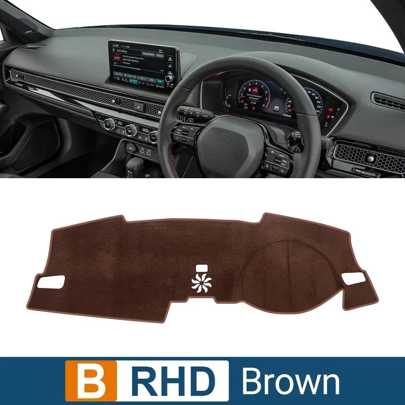 Car For Honda Civic 11th Gen    2024 Dashboard Cover Pad Sun Shade Mat Anti-UV Case Non-Slip trument Panel Carpet