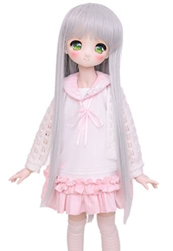 Linfairy 8-9 дюймов 1/3 Размер Кукольный парик, Фигурка, BJD Длинный парик (Серебряный)