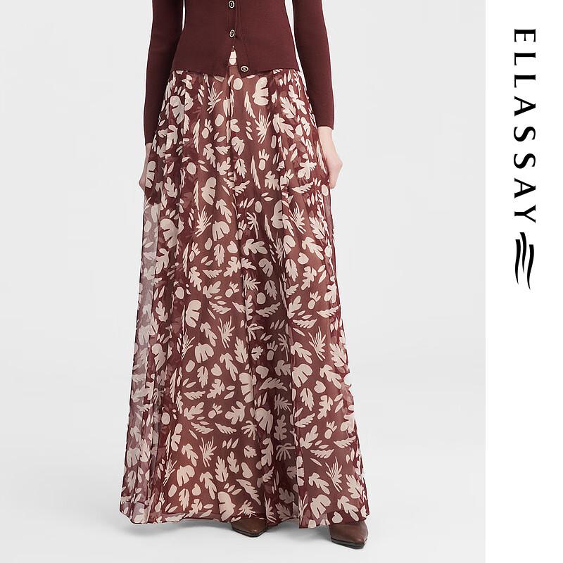 

ELLASSAY Women s Printed Wide-Leg Culottes M