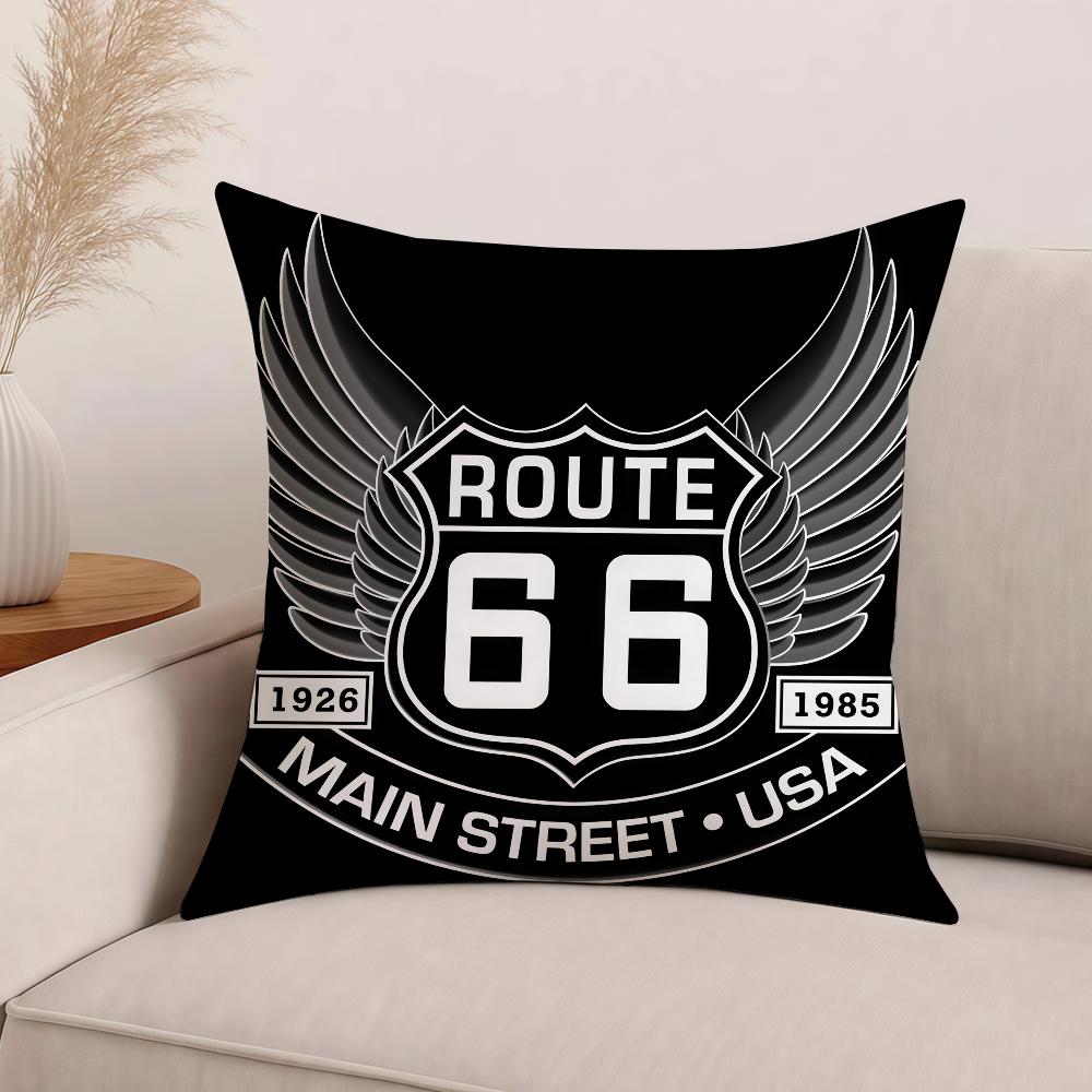 Fashion US Route 66 Pillow Case Office Cushions Suitable For Sofa Car Bedroom Decorative Cushion Cover