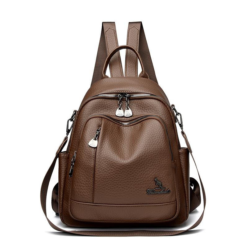 

2026 New Luxury Large Capacity PU Leather Tote Bag for Women, Fashi Designer Brand Handbags, High Quality Travel Shoulder Bags коричневий