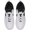Nike Court Borough Abrasion Resistant Shock Absorbers Mid Top Kids' Skateboarding Shoes White Black Teenagers Sneakers 839977-101
