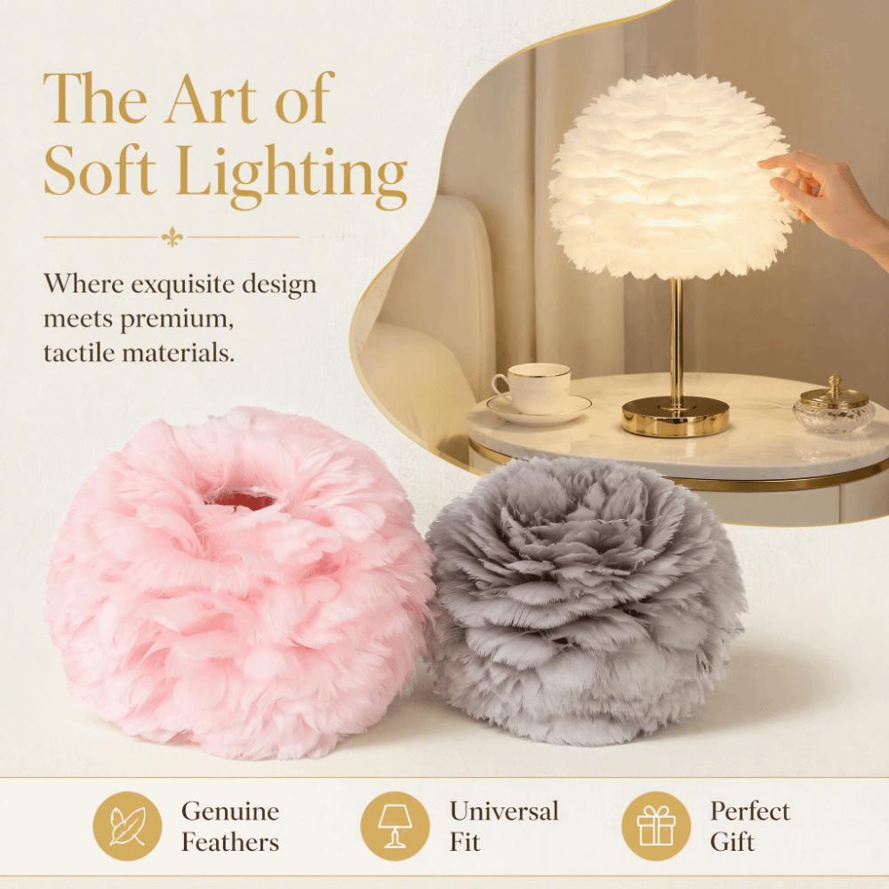 Soft Decorative Feather Lamp Shade Warm Feather Pendant Light Shade Lamp Shade Cover  Pendant Light