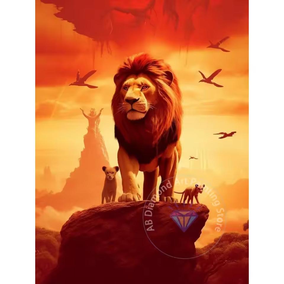 The Lion King 5D Diamond Painting Disney Full Diamond Embroidery Cartoon DIY Rhinestone Pictures Cross Stitch Kits Crafts Home Decor