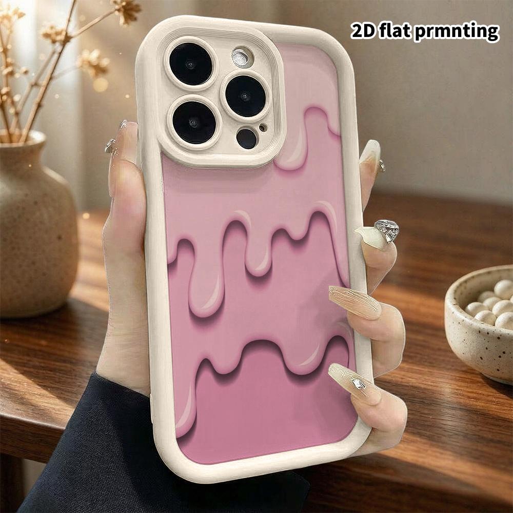 Phone case: 2D flat design suitable for iPhone 18 17 16 15 14 13 Pro protective case, fluid drop, perfect Christmas and Halloween holiday gift