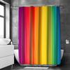 Colorful Stripe Bathing Curtain Bathroom Abstract Figure Shower Curtain Waterproof With 12 Hooks Home Deco Free Ship