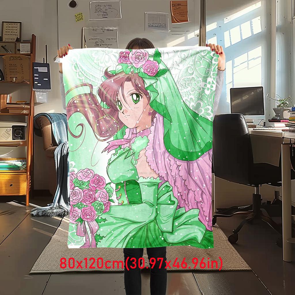 Japanese anime cute cartoon theme Sailor Moon Tsukino Usagi blanket suitable for home beds, sofa covers, office nap, outdoor warm blankets O9
