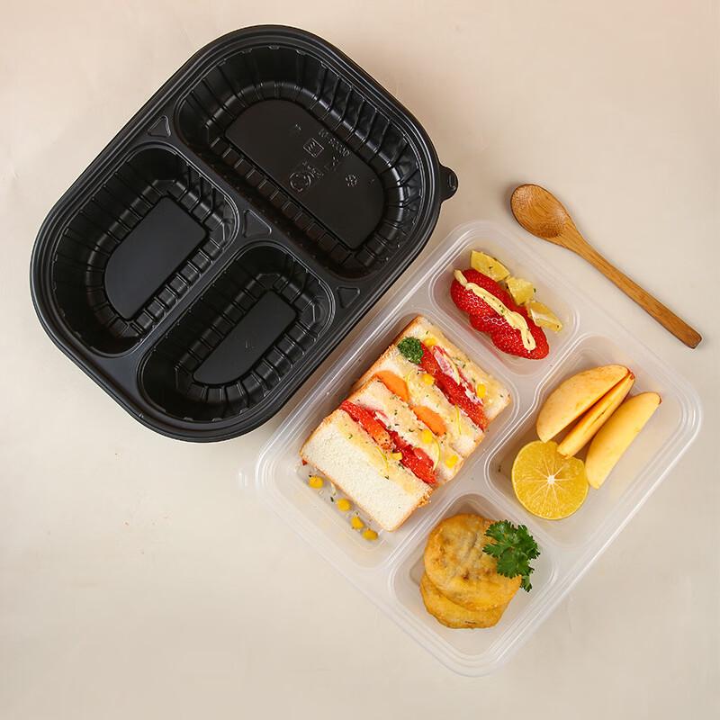 Disposable 5-Compartment Meal Prep Containers