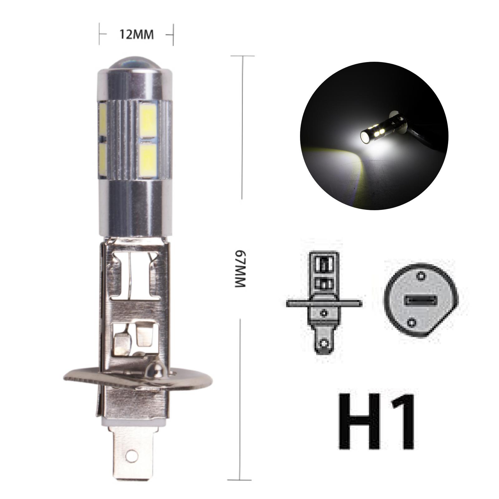 

2PCS/Lot Car Fog Light H3 LED High Power H1 LED Fog Running Light Bulb Headlight DRL 10SMD 5630 Super Bright LED Auto Lamp 12V