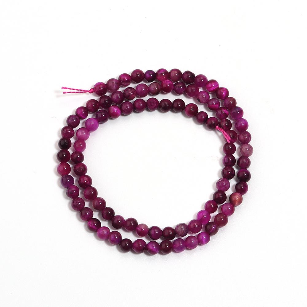 

4 6 8 10 12mm Natural Hot Pink Tiger Eye Stone Beads Round Loose Spacer Beads For Jewelry Making DIY Bracelets Necklace Supplies