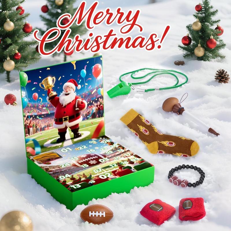 Advent Calendar 2025 Sport for Teen Boys Girls Teenagers Baseball Football Christmas Countdown Gifts Accessories and Decorations Stocking Stuffers