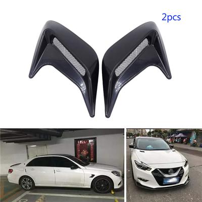 1 par Universal Car Shark Sticker Side DIY Vent Air Flow Fender Intake Sticker Bilsimulering Sideventiler Dekorative