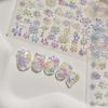1pcs 5D Exquisite Flower Nail Art Stickers Colorful Macaron Flower Nail Decoration Decals DIY Adhesive Accessory