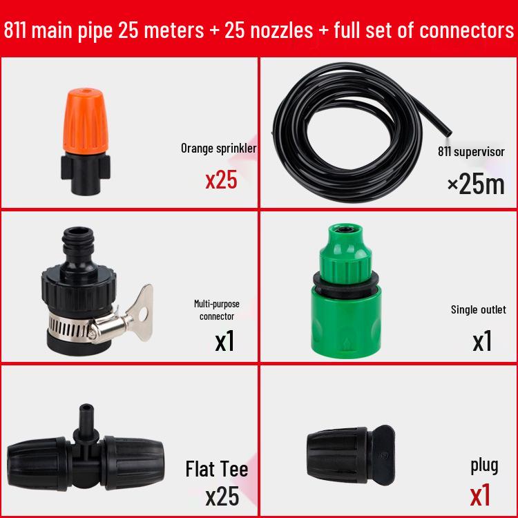 Atomizing Nozzle for Cooling, Dust Removal, and Irrigation in Gardens and Greenhouses