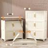 Folding Multi-Layer Plastic Storage Cabinet for Bedroom & Living Room