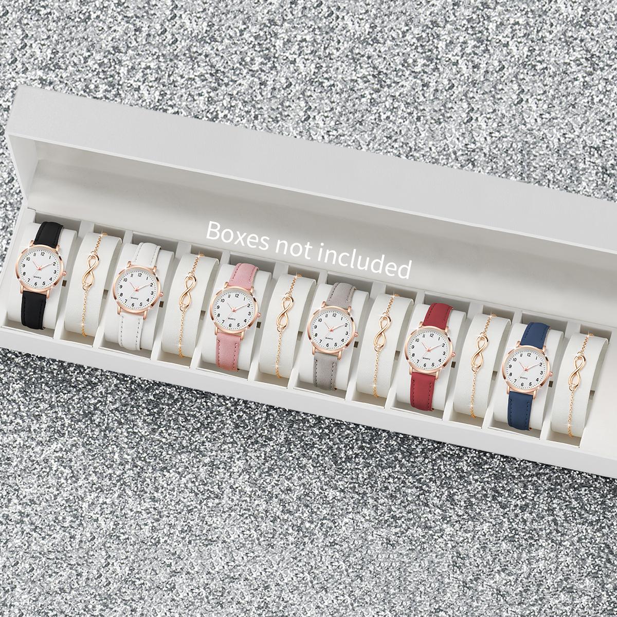 

Женский набор часов и браслетов---6 шт. часов и 6 шт. браслетов