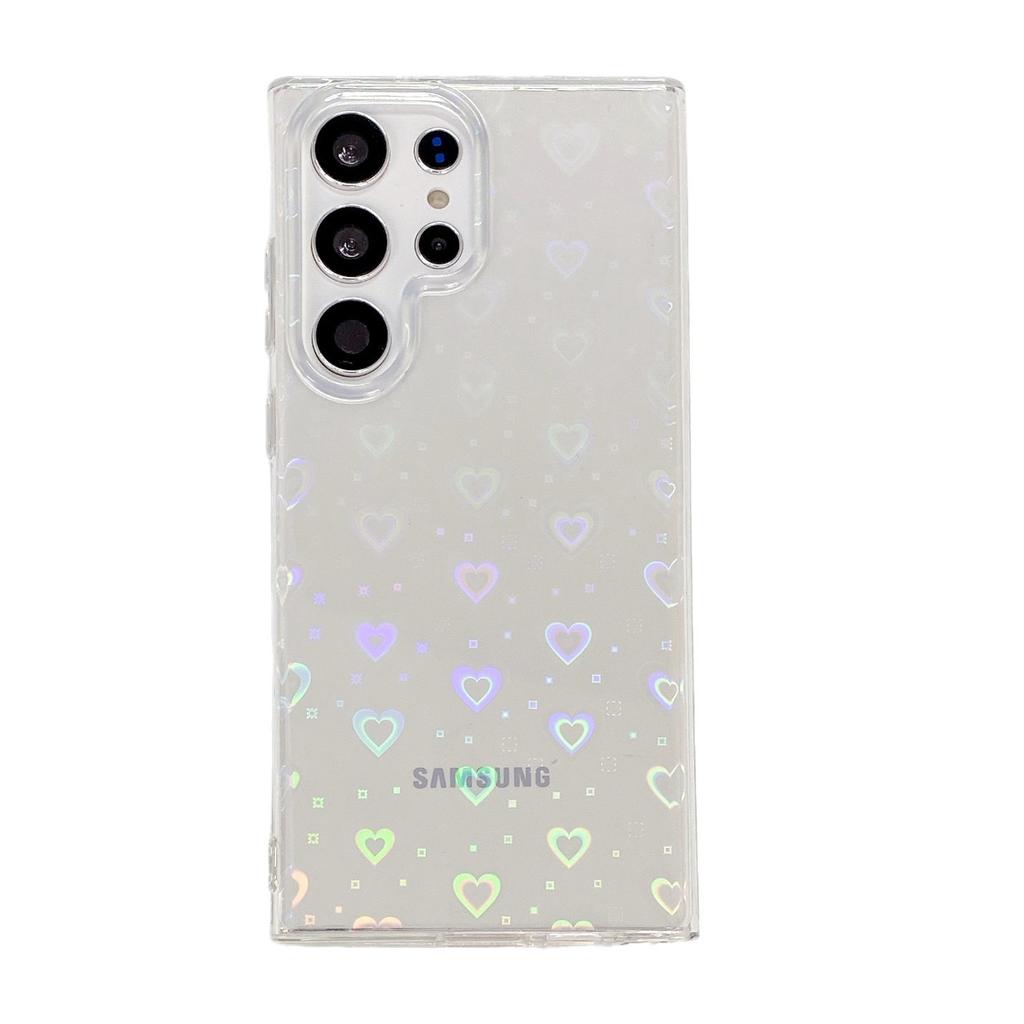 Pouzdro na telefon Samsung S25ultra Akrylové S24u Odolné proti pádu S23 Laserové Srdce A36 Plně krycí A35 Nové
