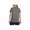 Under Armour Logo Print Casual Crew Neck Short Sleeve T-Shirt Women Tops Gray 1384231-025