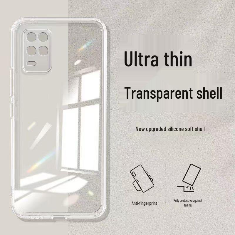 Realme Q3 Phone Case - Solid Color Rubik's Cube Liquid, Full Coverage, Drop Protection, Straight Edge Soft Case, New Model