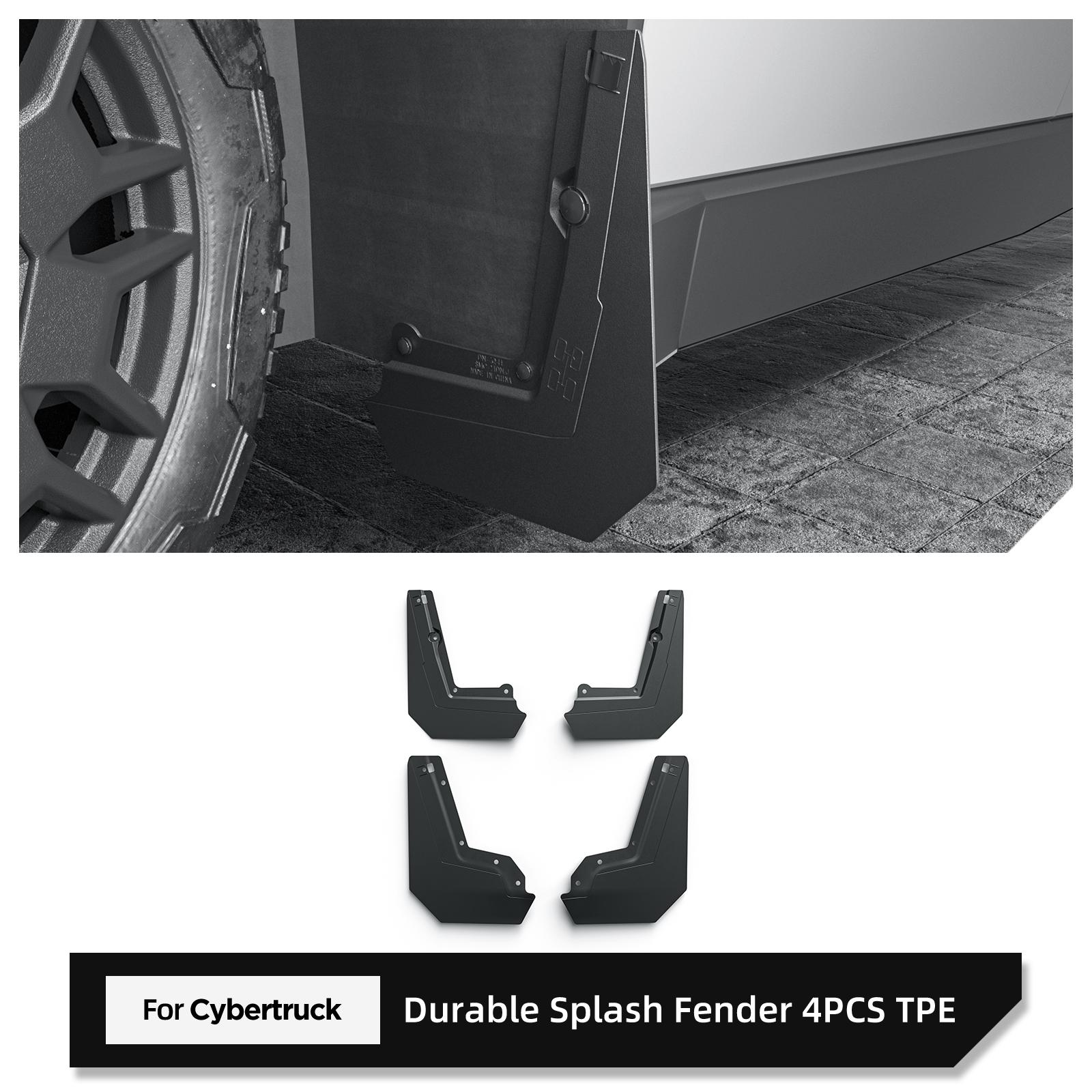 For Tesla Cybertruck 2025-2026 Rear Wheel Mud Flaps Car Modification Accessories Splash Guard Mud Fenders Kit 4Pcs