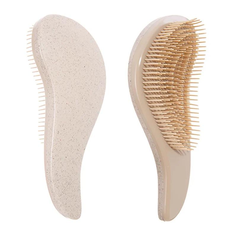 

1pcs Magic Detangling Hairbrush Soft Wheat Straw Scalp Massage Comb Anti-static Gentle Grooming Brush Salon Hair Styling Brush