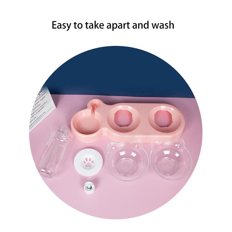 Set Non-wet Mouth Pet Bow Cat Feeding Watering Supplies Pet Water Bottle