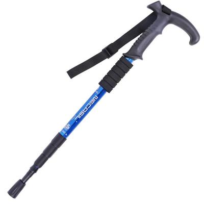 New Brand Anti Shock Nordic Walking Sticks Telescopic Trekking Hiking Poles Ultralight Walking Canes With Rubber Tips Protectors