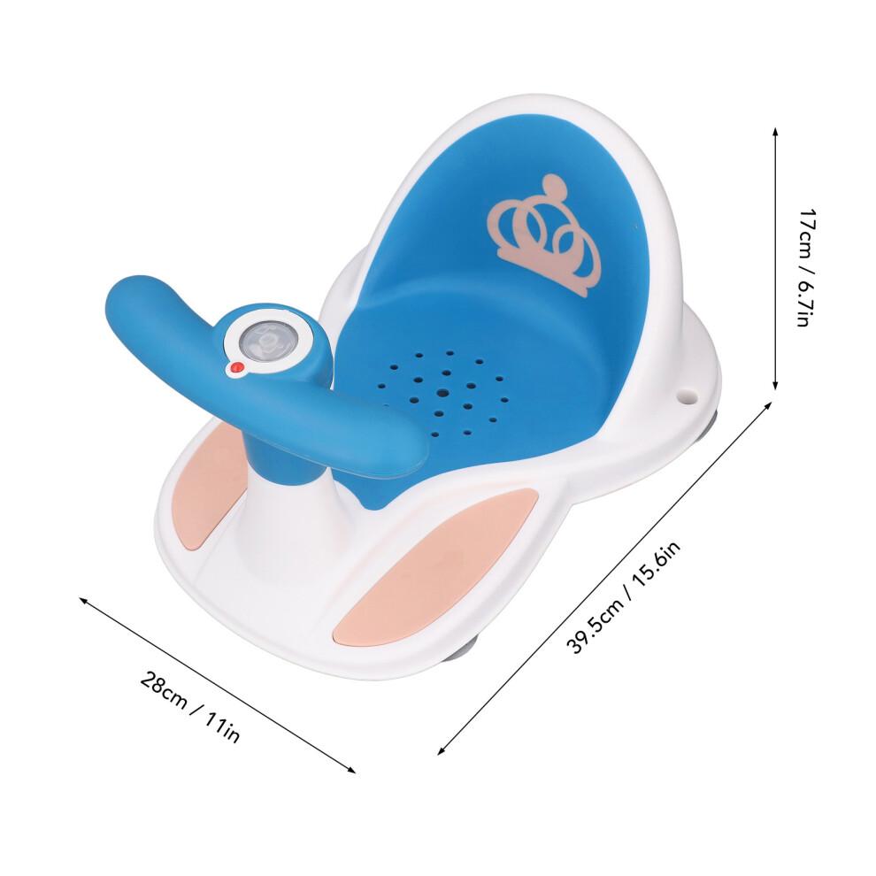 Baby-Badewannensitz Rutschfest, Mit Musik, Tragbar, Blau, 28x39,5x17cm