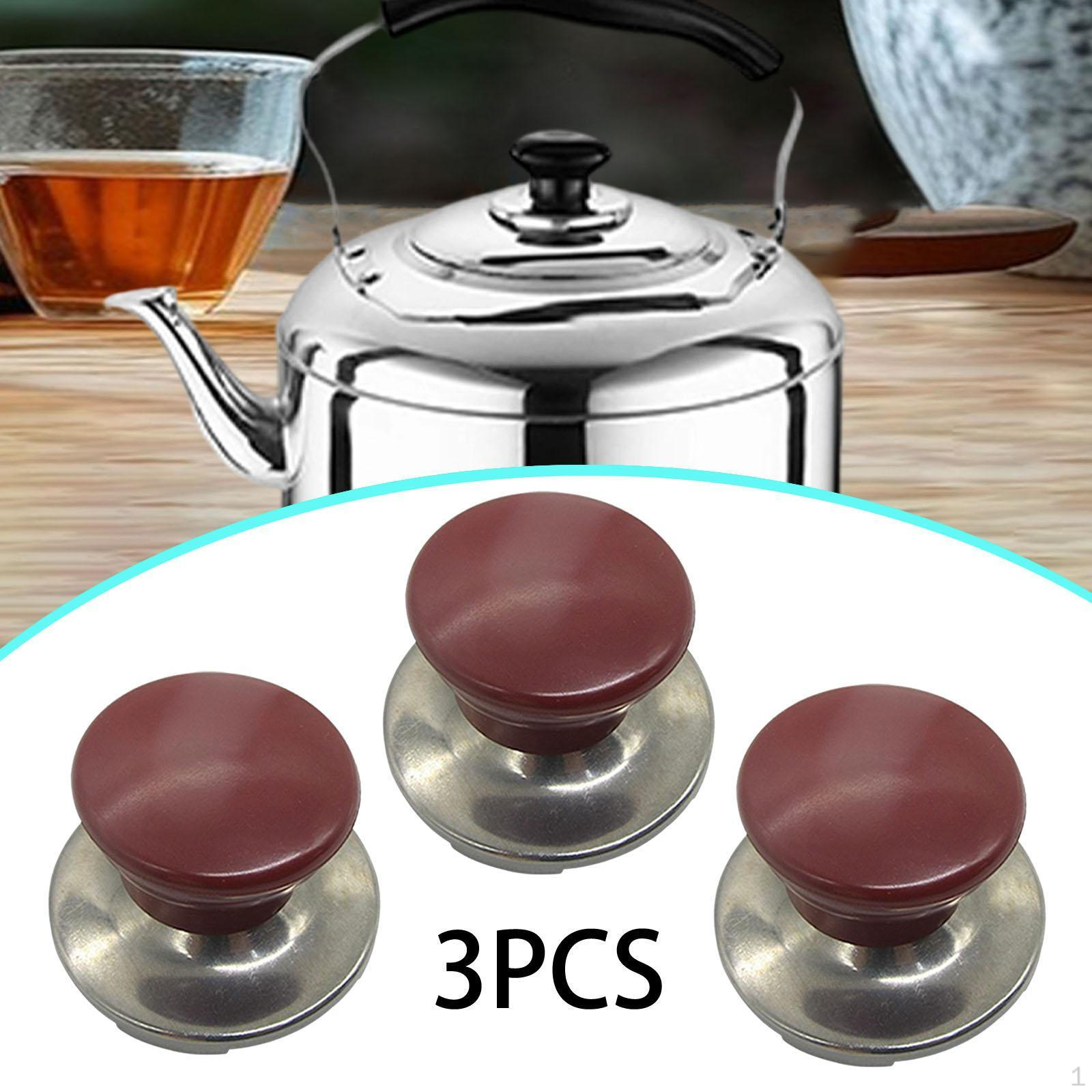 

3 шт. Электрический чайник Свистящая крышка Ручки Замена Легкое обслуживание Прочный бордовый