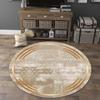 Luxury Round Area Rug Collection With Marble Greek Key Palm Leaf Patterns Modern Minimalist Carpet For Living Room Decor