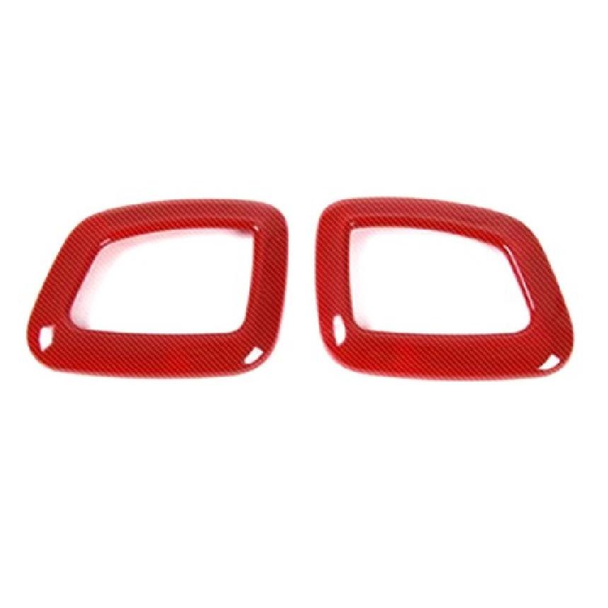 Rear Door Subwoofer Ring Cover Trim For Jeep Compass 2017-20 DX Red Carbon Fiber