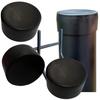 External end cap for profile, cap, roof, Fi45, 50 PCS, BLACK
