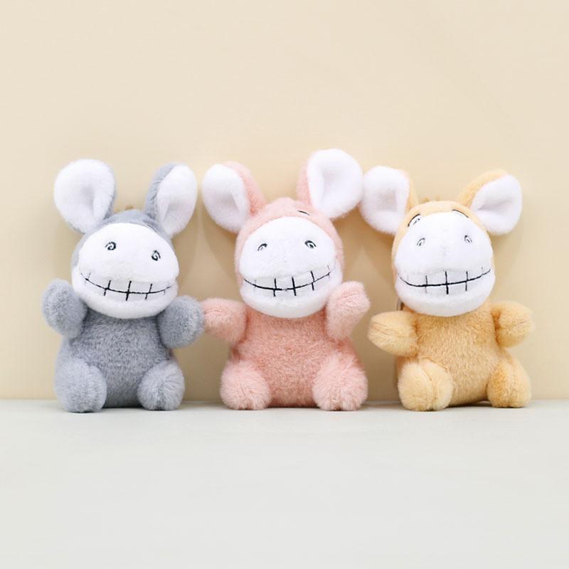 Adorable Plush Donkey Keychain Soft Stuffed Animal Toy Cute Donkey Doll