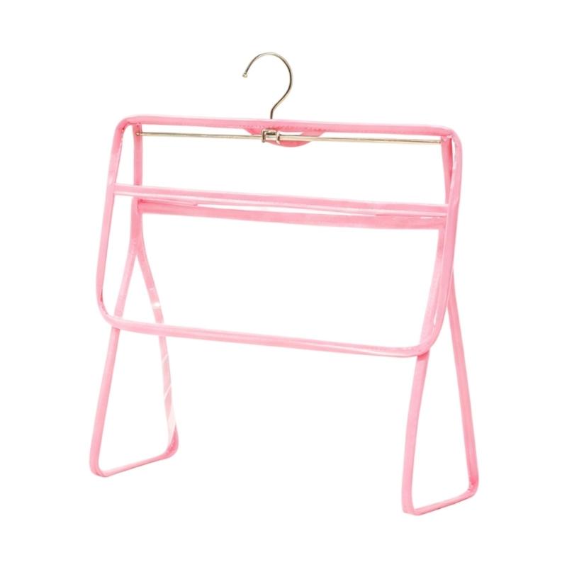 Waterproof PVC Hanging Bathroom Accessories Organizer Transparent Multi Layer Storage Bag for Shower Pool розовый